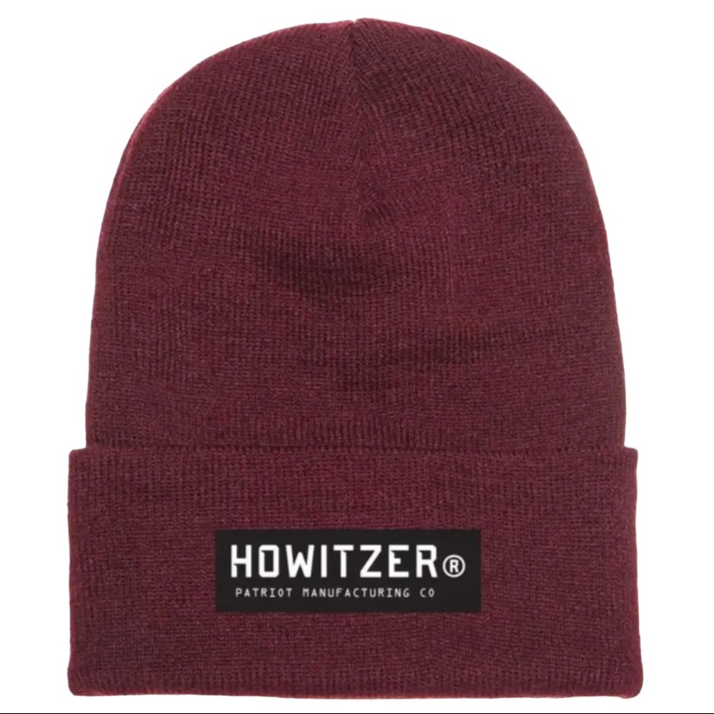 Howitzer Style Men's Beanie Howitzer Bar Military Grunt Black